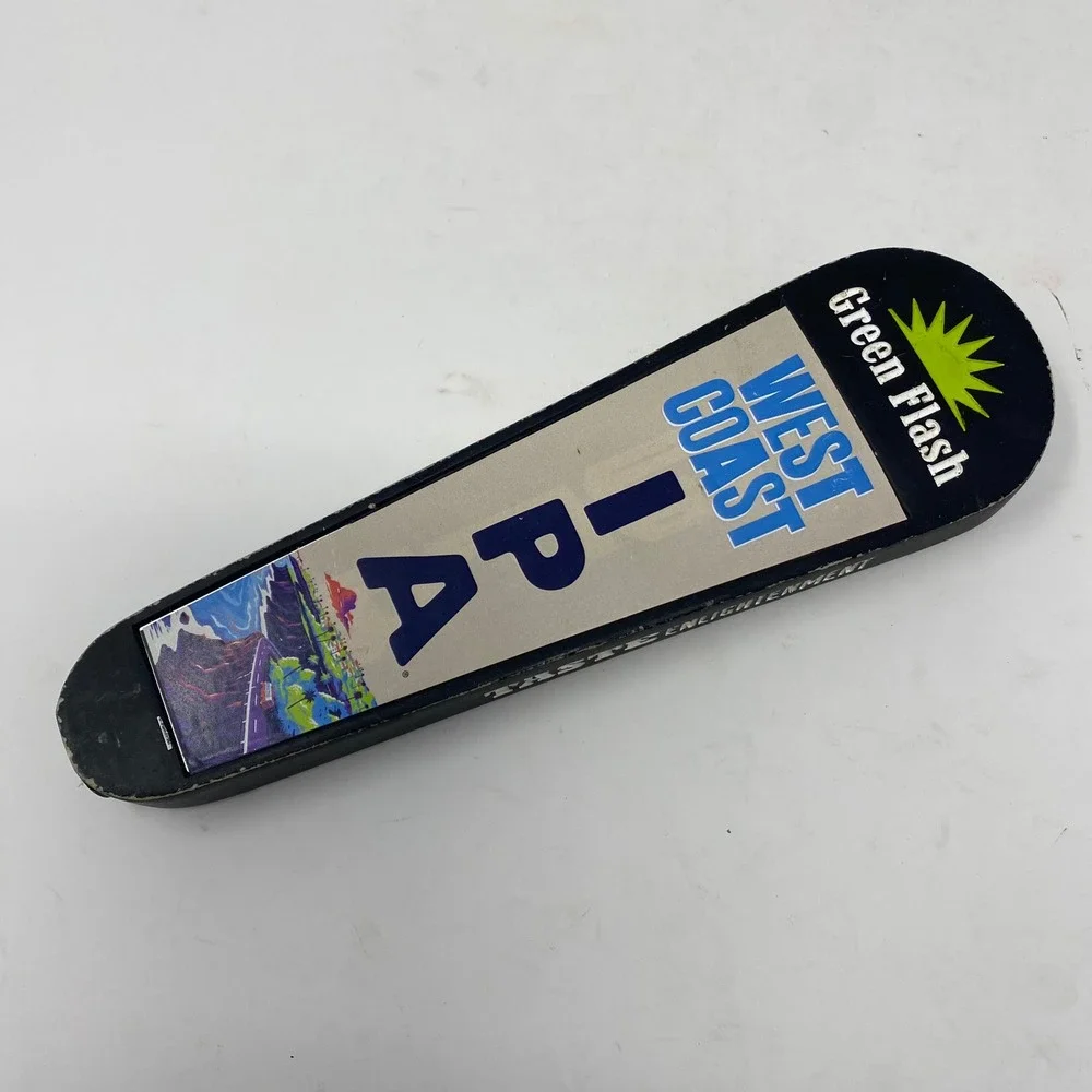 Green Flash Brewing West Coast IPA Beer Tap Handle Taste Enlightenment Black